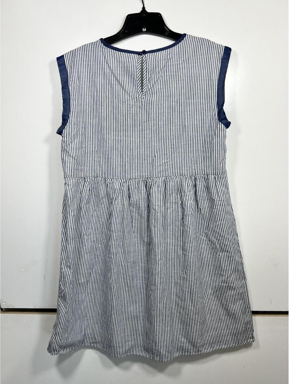 Savanna Jane Vibrant Embroidered Blue Striped Dress Size Small Boho Cowgirl - Picture 8 of 9